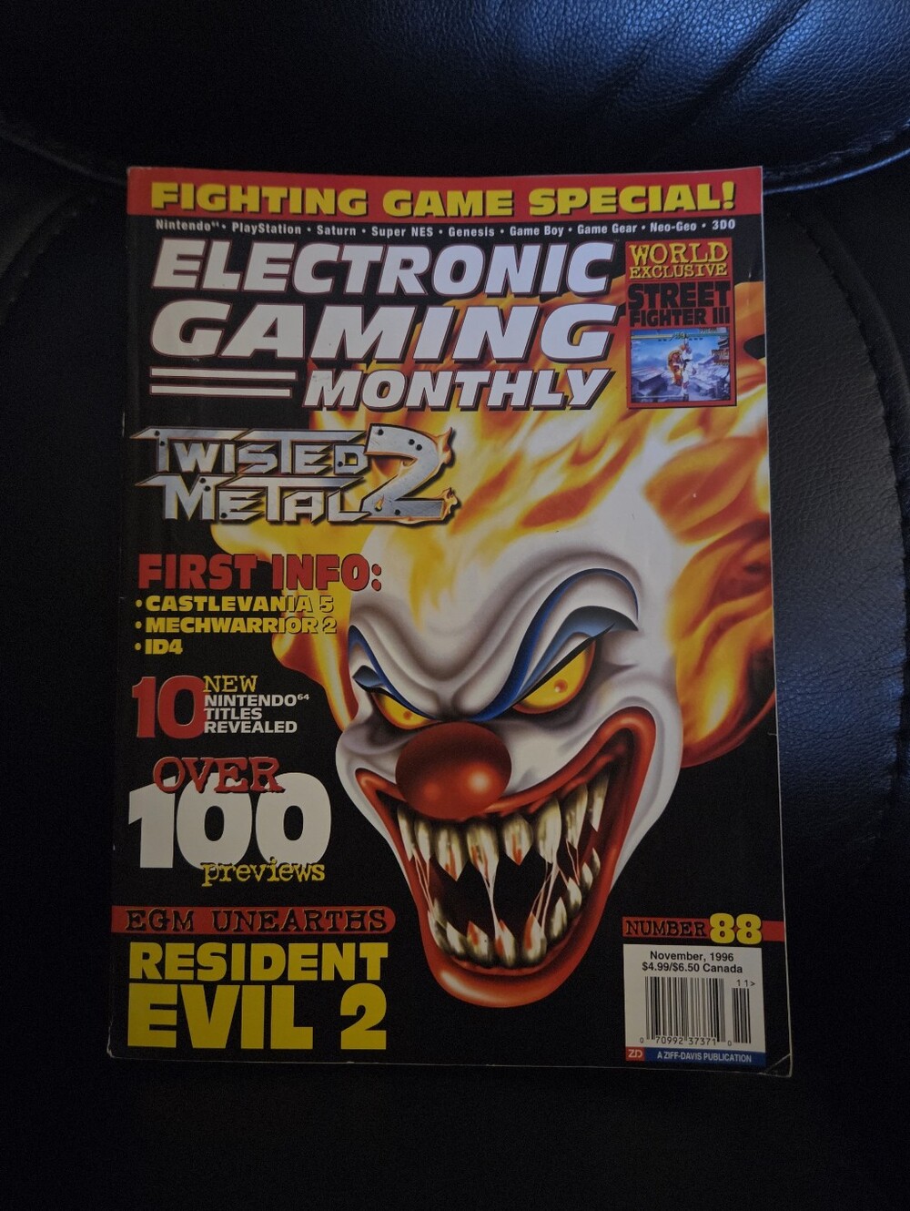 Vintage 1996 Electronic Gaming Monthly Magazine Feat Twisted Metal 2